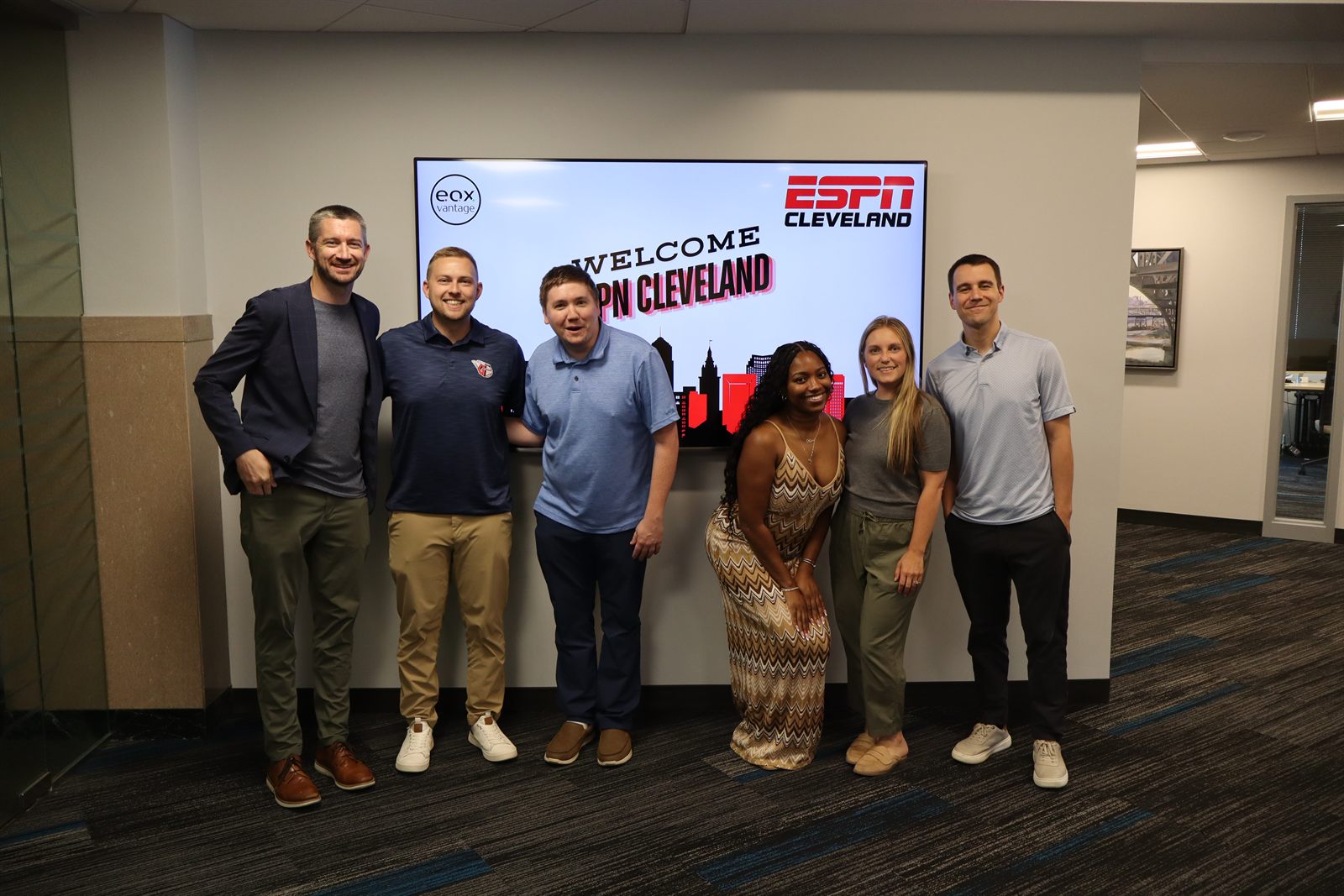The ESPN Cleveland team welcomed at EOX Vantage